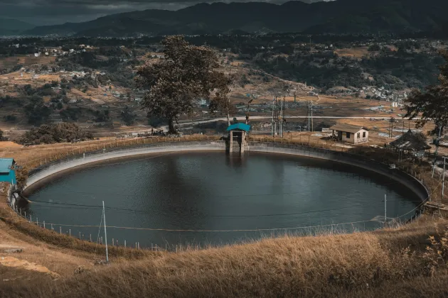 A hydropower dam in Nepal.